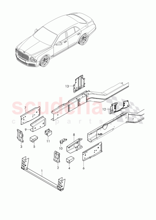 Part Diagram for Bentley 3Y0 805 484 E