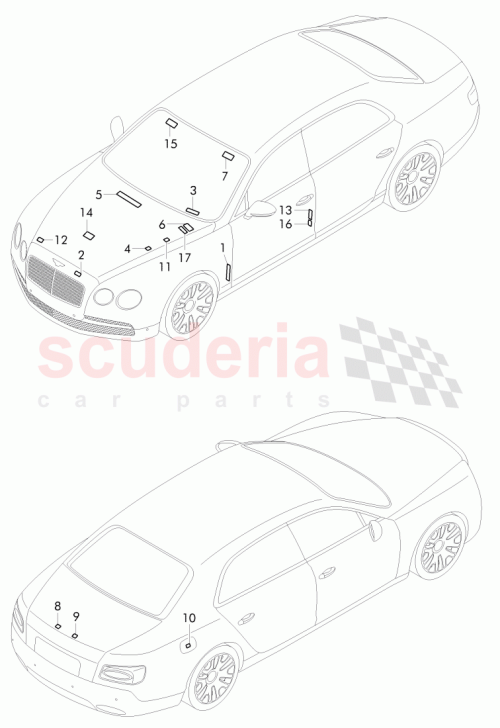 Part Diagram for Bentley 3W0 010 820 Q