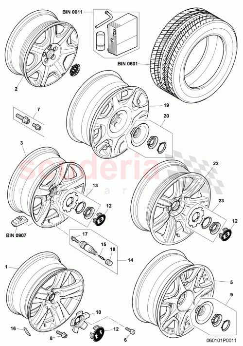 Part Diagram for Bentley 3W0601161CT