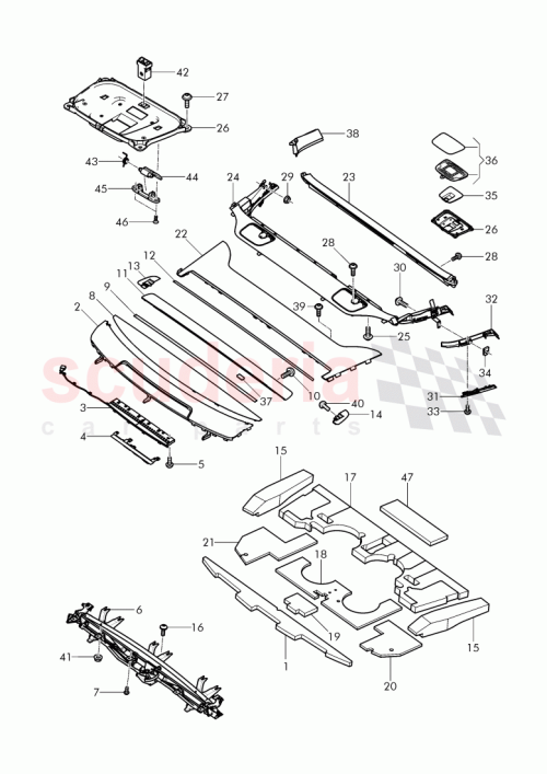 Part Diagram for Bentley 3Y5 864 836 A