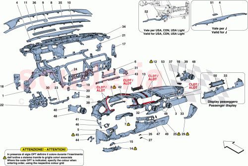 Part Diagram for Ferrari 89010300