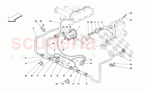 Part Diagram for Ferrari 155104