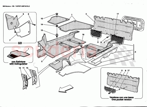 Part Diagram for Ferrari 13301470