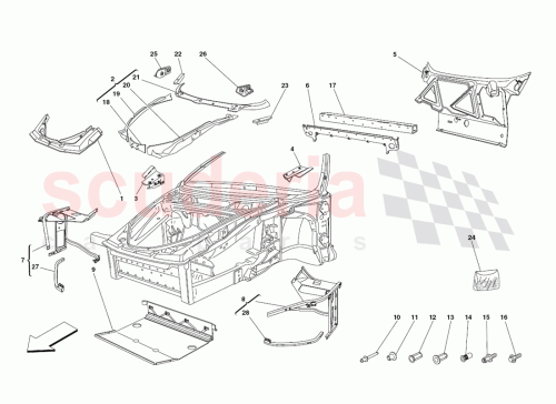 Part Diagram for Ferrari 166101