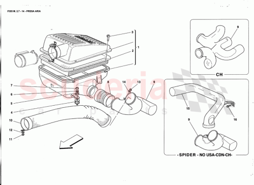 Part Diagram for Ferrari 165239