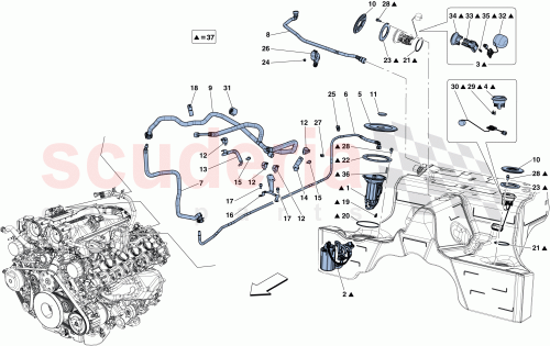 Part Diagram for Ferrari 304863