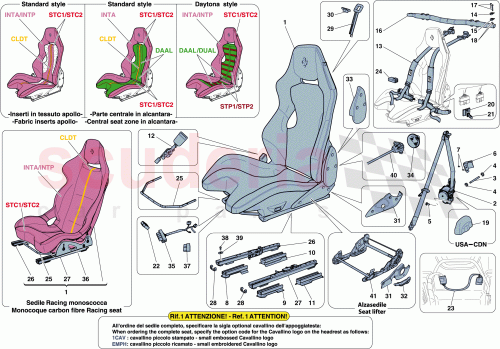Part Diagram for Ferrari 88835900