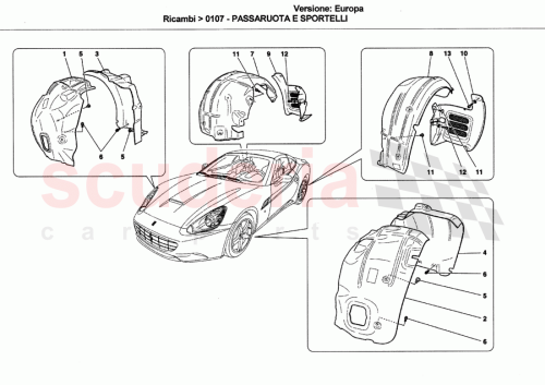 Part Diagram for Ferrari 69748500