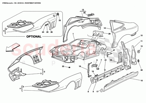 Part Diagram for Ferrari 64567200