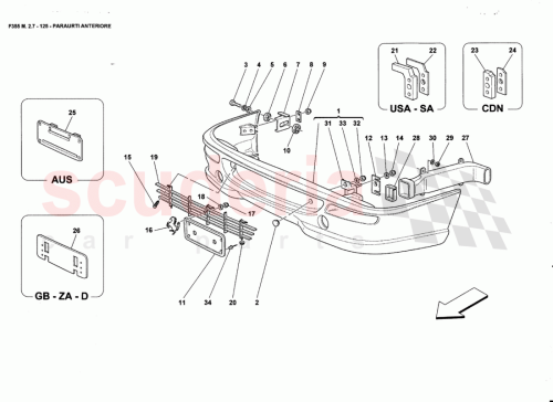Part Diagram for Ferrari 64101700
