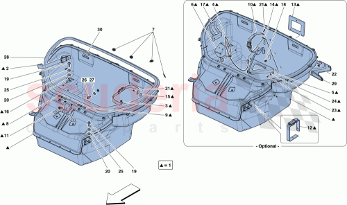 Part Diagram for Ferrari 81365200