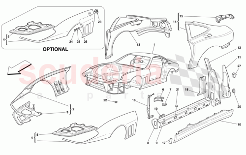 Part Diagram for Ferrari 64551700