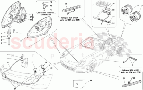 Part Diagram for Ferrari 221545