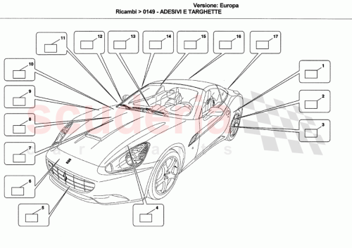 Part Diagram for Ferrari 69970000