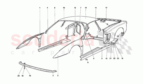 Part Diagram for Ferrari 64676100