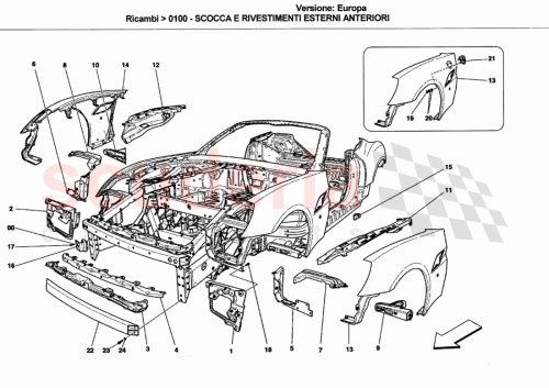 Part Diagram for Ferrari 81424200