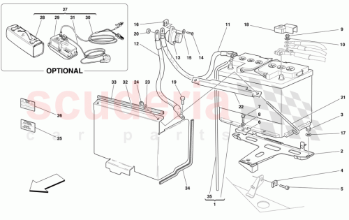 Part Diagram for Ferrari 155599