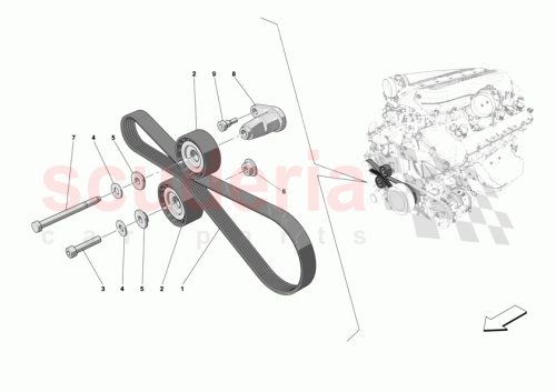 Part Diagram for Ferrari 961815