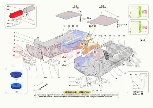 Part Diagram for Ferrari 055003999