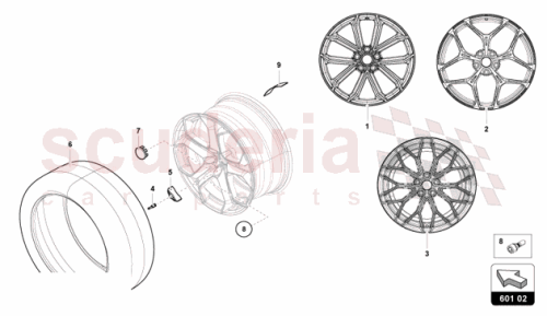 Part Diagram for Lamborghini 47B601017N