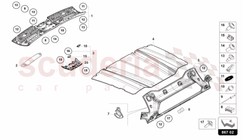 Part Diagram for Lamborghini 47B867489A