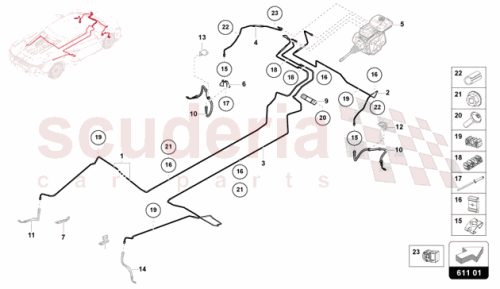 Part Diagram for Lamborghini 47B611707