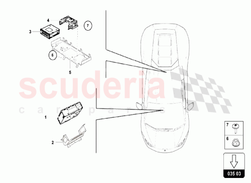 Part Diagram for Lamborghini 4T0035748A