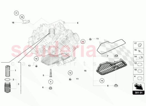 Part Diagram for Lamborghini 4T0398001