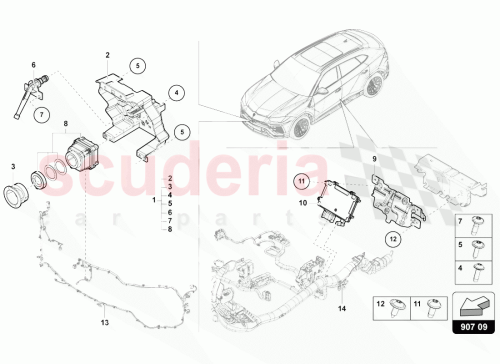Part Diagram for Lamborghini 4M0907390A