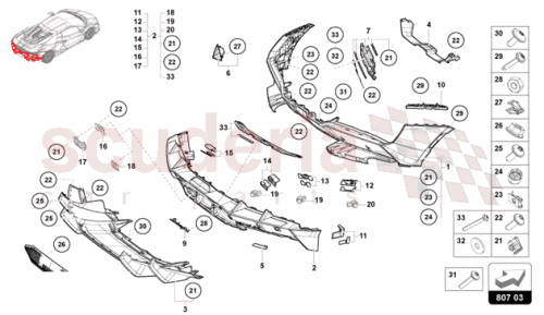 Part Diagram for Lamborghini 47B807971B