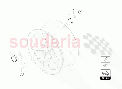 Part Diagram for Lamborghini 8K9601361