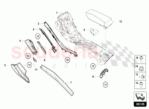 Part Diagram for Lamborghini 4T0863513