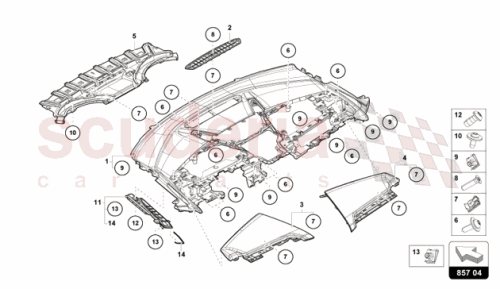Part Diagram for Lamborghini 47A857003A