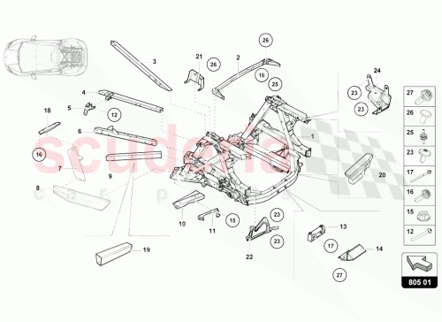 Part Diagram for Lamborghini 4T8817361D