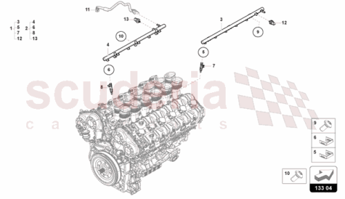 Part Diagram for Lamborghini 07M133681N