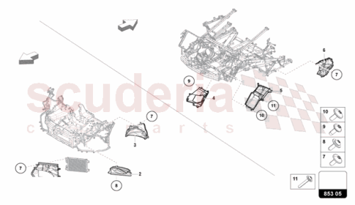 Part Diagram for Lamborghini 47B825326