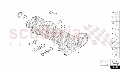 Part Diagram for Lamborghini 07M103181A