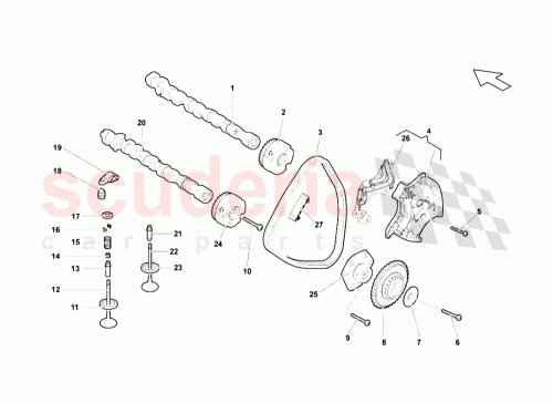 Part Diagram for Lamborghini 07L109103AG