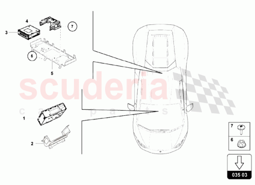 Part Diagram for Lamborghini 4T0035642D