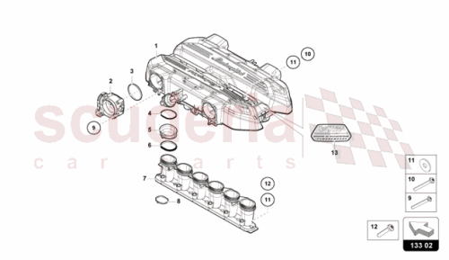 Part Diagram for Lamborghini 07K133062H