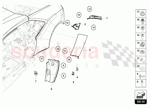 Part Diagram for Lamborghini 4T8853678B