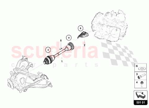 Part Diagram for Lamborghini 4S0501204A