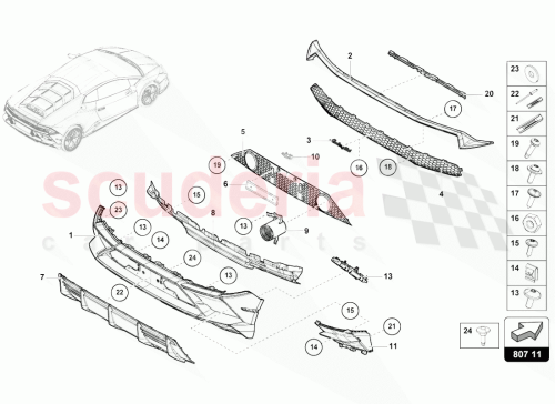 Part Diagram for Lamborghini 4T0807684G