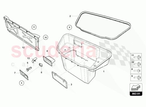 Part Diagram for Lamborghini 4T0863387A