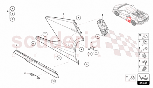 Part Diagram for Lamborghini 47B863098C