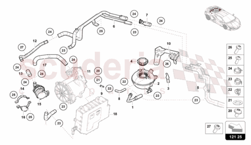 Part Diagram for Lamborghini 47B121110A