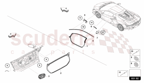 Part Diagram for Lamborghini 47B831708