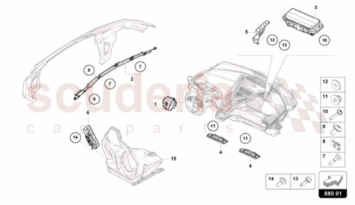 Part Diagram for Lamborghini 47B880201AKF3