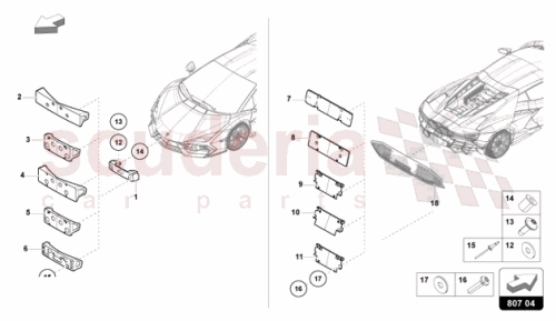 Part Diagram for Lamborghini 47B807538A