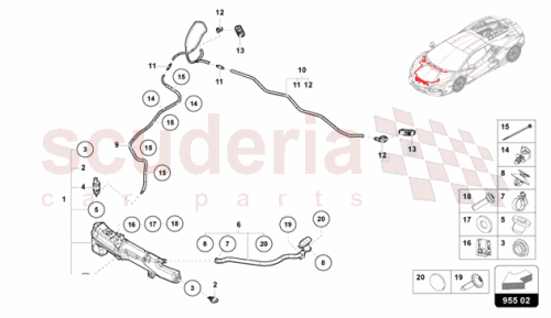 Part Diagram for Lamborghini 85H955988B